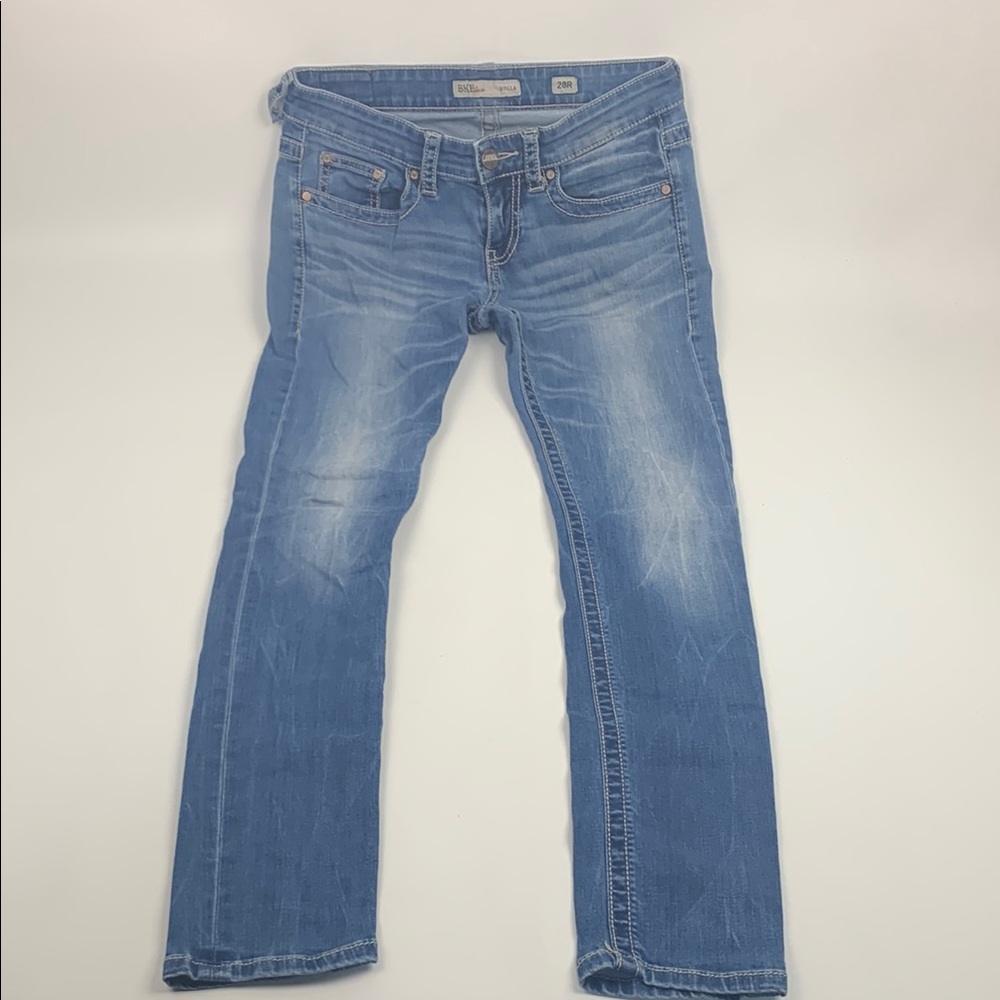 BKE BUCKLE Stella Blue Skinny Jeans with Modern Fade Size 28 Stretch lite wash